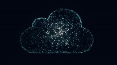 Bulut hesaplama konsepti kaotik olarak yavaş hareket eden bağlantı noktaları bulut teknolojisi depolama interneti