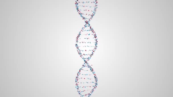 Resumo Dna Brilhante Dupla Hélice Com Profundidade Campo Ciência Animação — Vídeo de Stock