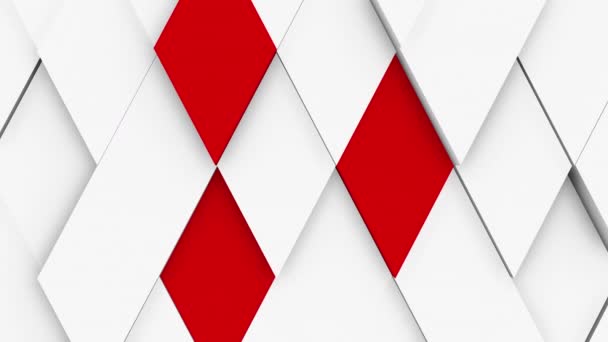 Abstract Polygonal Geometric Surface White Minimal Polygonal Grid Pattern Some — Stock Video