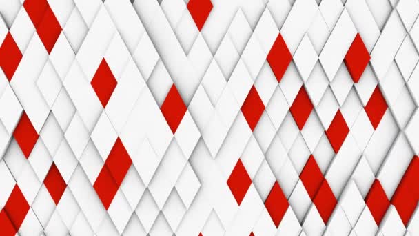 Surface Géométrique Abstraite Polygonale Blanc Quadrillage Polygonal Minimal Avec Élément — Video