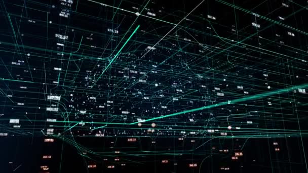 cloud technology cloud computing symbol random moving numbers and others elements which creating abstract 3D information technology animation 