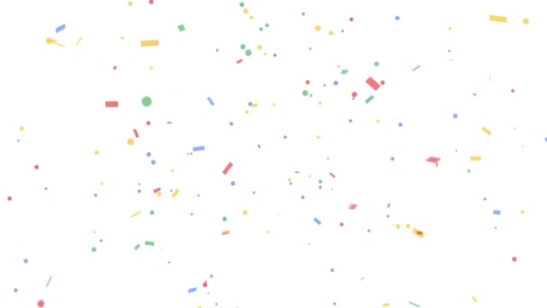 Couleur Confetti Party Popper Explosions Sur Fond Vert Accueil Animation — Video