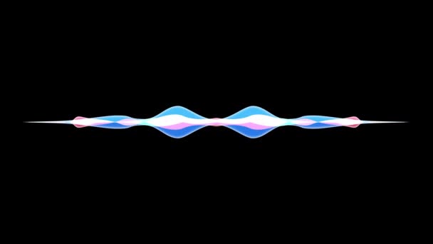 Colorful Waveform Imagination Voice Record Visualization Audio Wave Artificial Intelligence — Stock Video