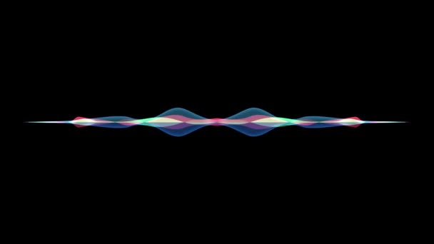 Färgglada Vågform Fantasi Röst Rekord Och Visualisering Ljudvåg Artificiell Intelligens — Stockvideo