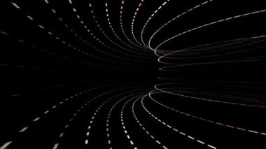 soyut video arkaplanındaki bir tünelde uçmak 