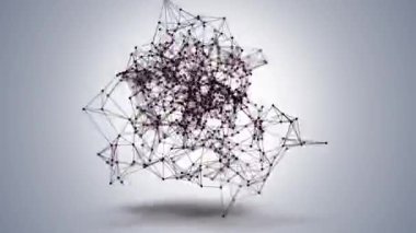 Rampa arka planında geometrik soyutlama dans noktaları ve bağlı çizgiler geometrik arkaplan