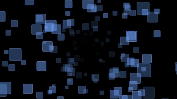 Eksploracja Danych Poruszające Się Abstrakcyjne Kwadraty Tło — Wideo stockowe
