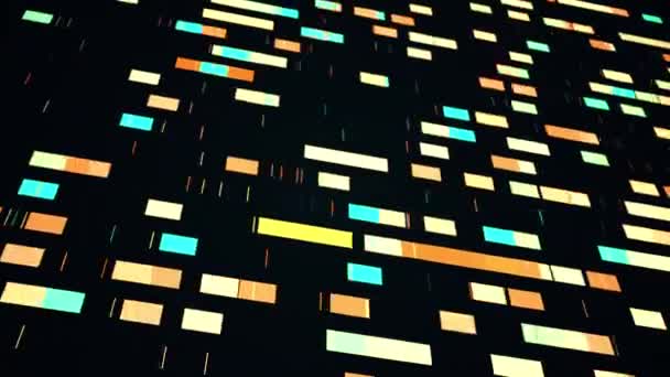 exploration de données progrès animation abstraite avec carrés mobiles