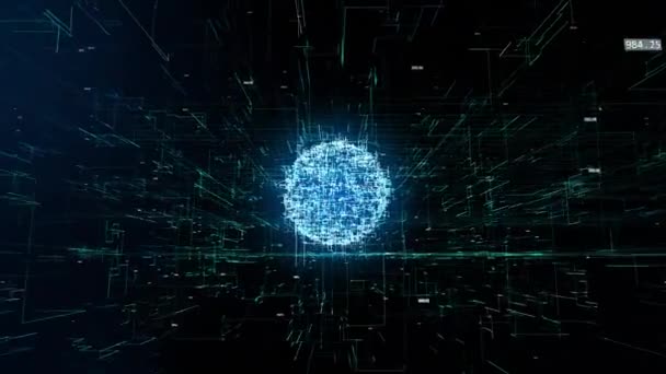 digital world abstrait 3d rendering of technology global data network connectivity data flood in modern digital age 