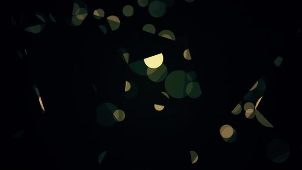 Flickering Bokeh Reflected Triangles Abstract Geometric Holiday Animation Bokeh Reflection — Stock Video