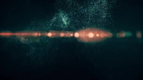 煙で炎の火花を飛ばす動きのある粒子の抽象的なアニメーション — ストック動画