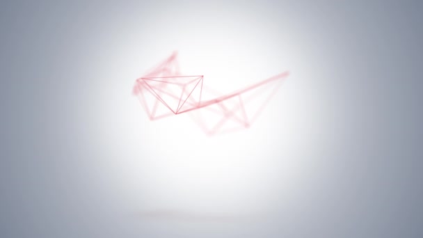 Geometrische Abstractie Hellingbaan Achtergrond Dansende Stippen Verbonden Lijnen Geometrische Achtergrond — Stockvideo