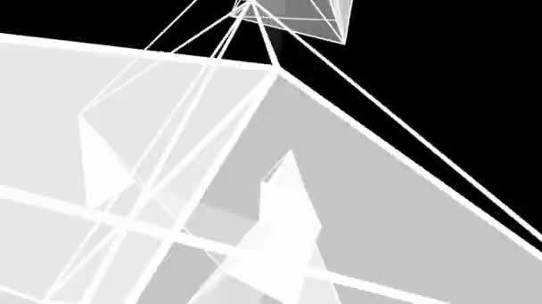 白色背景上的几何抽象 — 图库视频影像