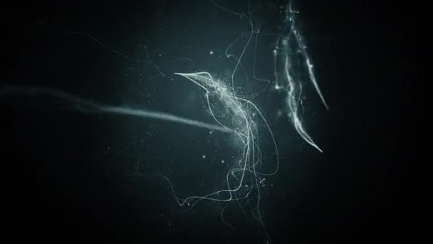 闪闪发光的足迹与星光闪闪发光尘混沌 — 图库视频影像