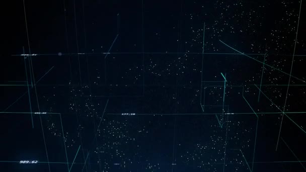 global digital word cloud computing symbol of global it development random numbers and others elements which creating abstract 3d information technology animation