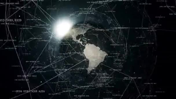 Conexiones Red Globales Que Conectan Hashes Alrededor Del Mundo Comunicación — Vídeo de stock