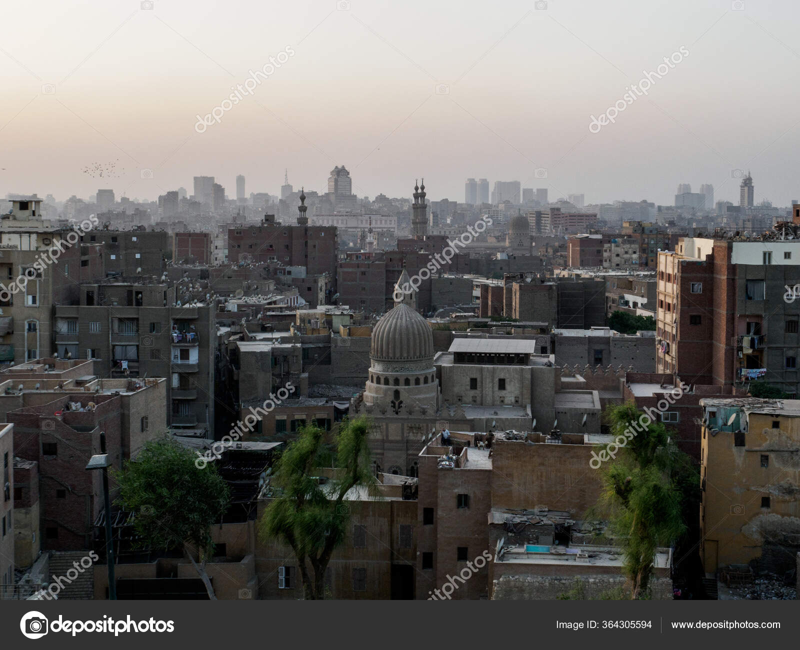 Azhar Park Cairo Egito Outubro 2019 Com Vista Para Todo ...