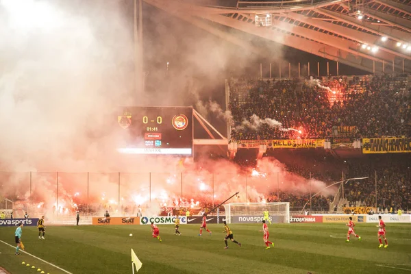 Fans av Aek Aten — Stockfoto