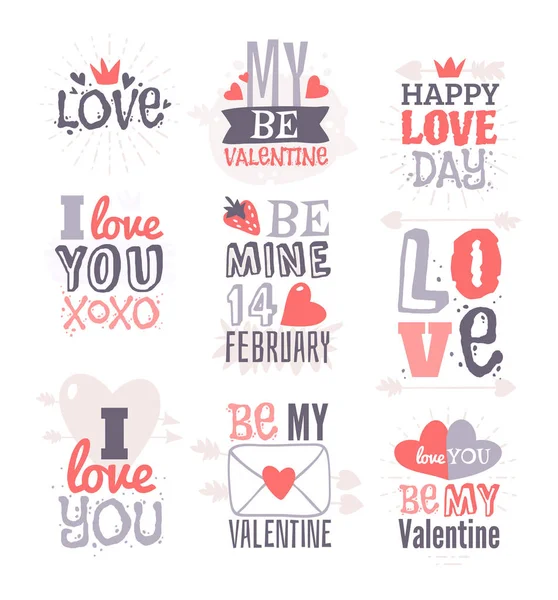 Sevgililer günü el tebrik kartı çekilmiş. İzole vektör çizim