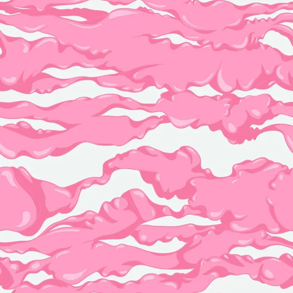 Cartoon Bubblegum motif sans couture. Illustration vectorielle chewing-gum. Motif sans couture avec bubblegum rose à l'infini — Image vectorielle