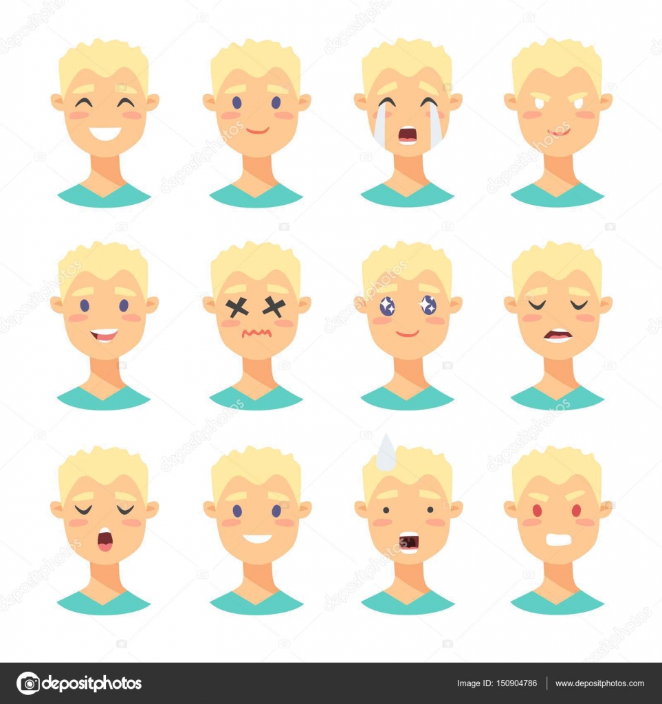jeu de caractres emoji mle icnes dmotion de style de dessin anim avatars garons isols avec diffrentes expressions faciales - Dessin Avec Emoji jeu de caractres emoji mle icnes dmotion de style de dessin anim avatars garons isols avec diffrentes expressions faciales - Dessin Avec Emoji