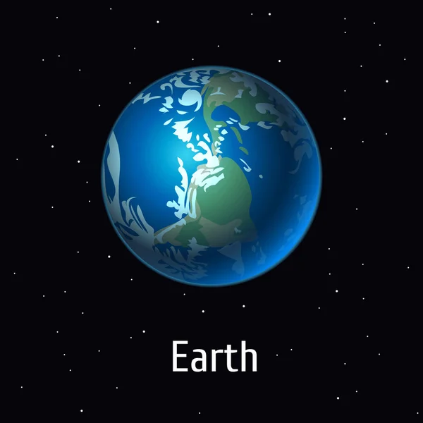 Векторні ілюстрації сонячної системи об'єкт, Планета Земля на фоні простір — стоковий вектор
