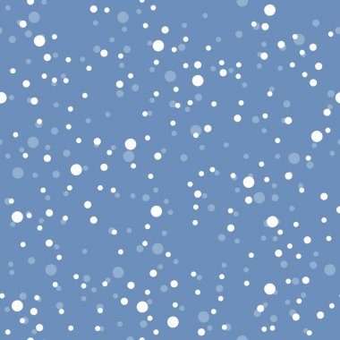 El kar ile çizilmiş seamless modeli. Beyaz mavi vektör sanat illüstrasyon kar yağışı