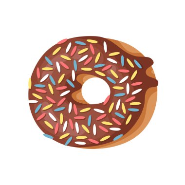 Çizgi film vektör çizim çörek. El çizim tatlı çörek çekilmiş. Gerçek yaratıcı sanat çalışmaları fırında