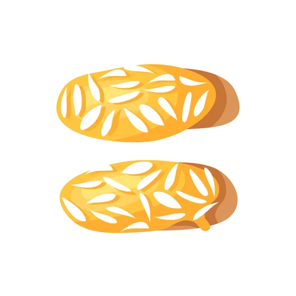 漫画のベクトル図のドーナツ。菓子パンと手描きフォントです。実際の創造的な芸術焼くアルファベット — ストックベクタ
