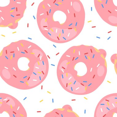 Çizgi film fast food seti. El yapımı yemek. Gerçek Vektör. 