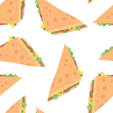 Çizgi film fast food seti. El yapımı yemek. Gerçek Vektör. 