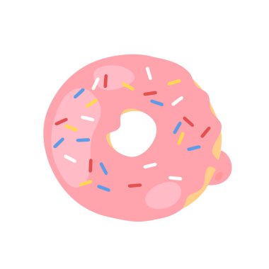 Çizgi film fast food seti. El yapımı yemek. Gerçek Vektör. 