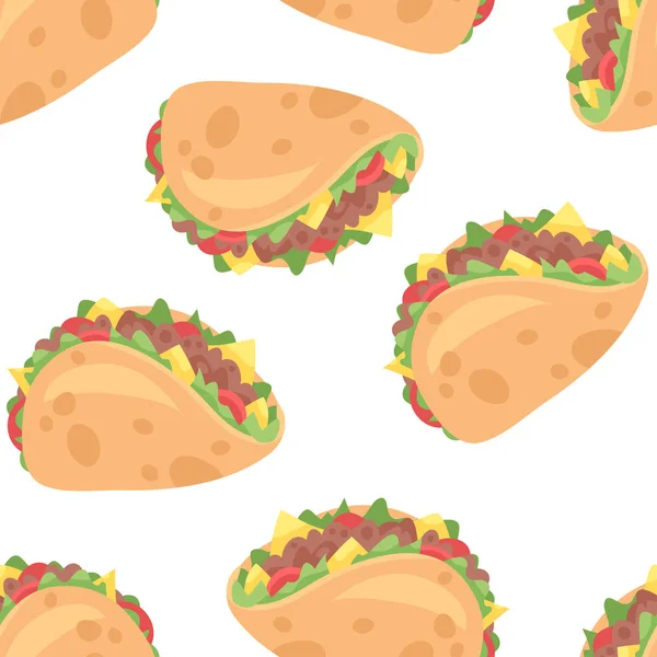 Dibujos animados juego de comida rápida. Comida dibujada a mano.Vector real — Archivo Imágenes Vectoriales