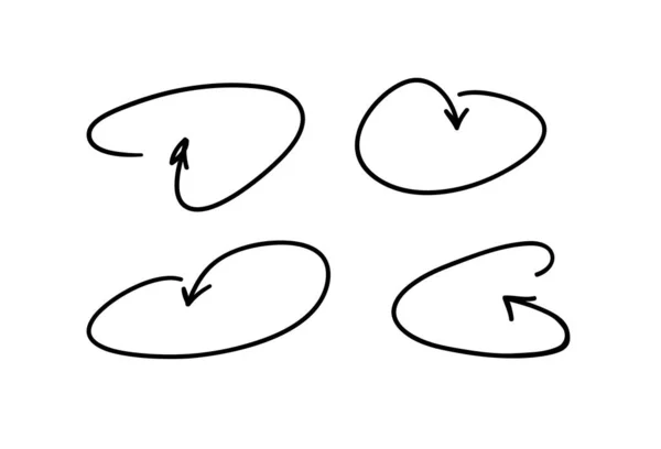 Set Van Met Hand Getekend Object Voor Design Gebruik Zwarte — Stockvector