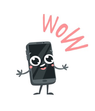 Çizgi film çizim aleti emojisi. El yapımı duygusal telefon. Gerçek Vektör illüstrasyon karakteri. Yaratıcı mürekkep sanatı ve kelime.