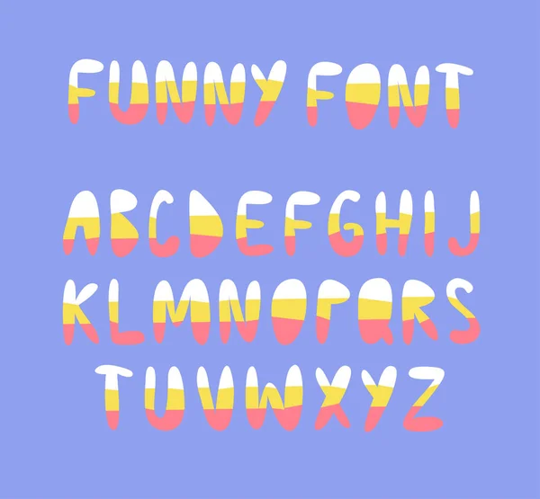 Alfabeto Letras Vetoriais Fonte Hipster Engraçado Feito Mão Cartas Moda —  Vetores de Stock