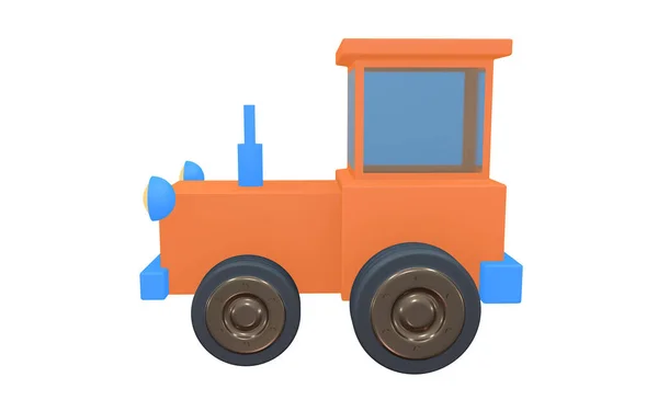 Kreslený Traktor Ilustrace Vykreslení — Stock fotografie