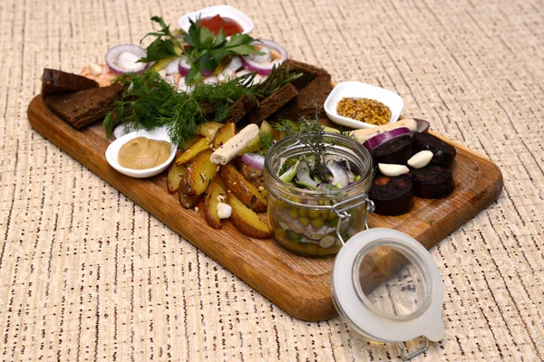 Menu Tradycyjnej Rumuńskiej Żywności — Zdjęcie stockowe
