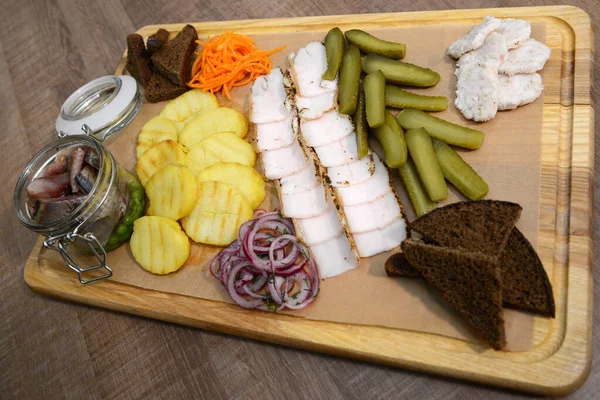 Meny För Traditionell Rumänsk Mat — Stockfoto