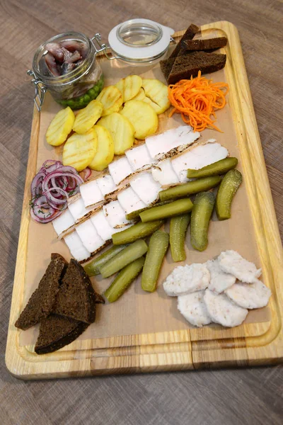Menu Tradycyjnej Rumuńskiej Żywności — Zdjęcie stockowe