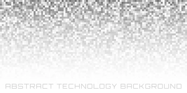 Abstract gray pixelated horizontal technology background. Business light pixel pattern background.  Vector pixel texture background illustration — Stock Vector