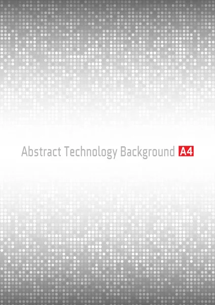 Abstrakte graue Technologie Kreis Hintergrund, a4-Format. Geschäftstechnologie grauen Musters Hintergrund. a4 vertikale Papierhintergrundgröße. Vektor Hintergrund Illustration — Stockvektor