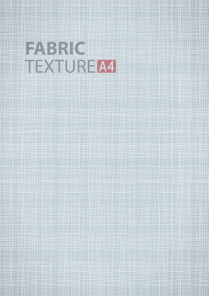 Texture en tissu blanc bleu-gris clair en format A4 vectoriel, motif gris fil a4 vectoriel en toile de fond au format vertical. Illustration de fond de fil de tissu vectoriel . — Image vectorielle