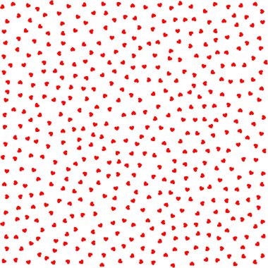 Vektör Sevgililer günü kartı seamless modeli kırmızı küçük kalpleri arka plan.