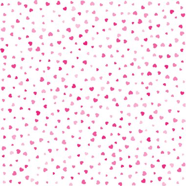 Beyaz arka plan üzerinde izole pembe küçük yumuşak yürekleri vektör Sevgililer günü seamless modeli. Düğün davetiye kartı vektör çizim Eps10 için tasarım zemin