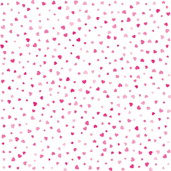Vektor valentines Tag nahtlose Muster mit rosa kleinen weichen Herzen auf weißem Hintergrund isoliert. Designkulisse für Hochzeitseinladungskarten. Vektorabbildung eps10 — Stockvektor