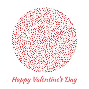 Vektör zarif daire küre yuvarlak küçük kırmızı kalpler için Sevgililer günü kartı arka plan tasarımı ile soyut. Sağlık, sağlık, tedavi için düğün davetiye kartı Logo Amblem.