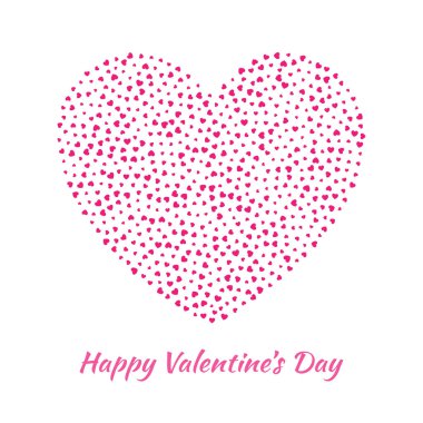 Sevgililer günü kartı arka plan tasarımı için küçük pembe kalpler ile soyut vektör zarif kalp. Düğün davetiye kartı vektör çizim Eps10. Sağlık, sağlık, tedavi için Logo Amblem.