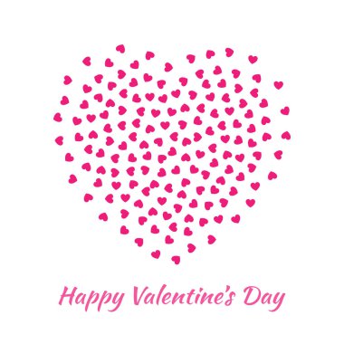 Sevgililer günü kartı arka plan tasarımı için küçük pembe kalpler ile soyut vektör zarif kalp. Düğün davetiye kartı vektör çizim Eps10. Sağlık, sağlık, tedavi için Logo Amblem.