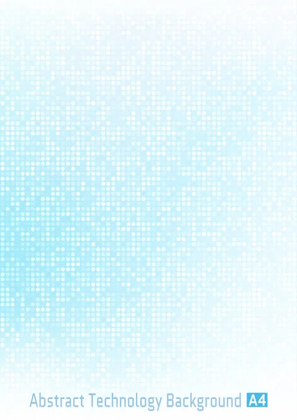 Abstrato luz azul vetor tecnologia círculo pixel digital gradiente fundo, business modern pattern backdrop with round pixels in A4 paper size . —  Vetores de Stock